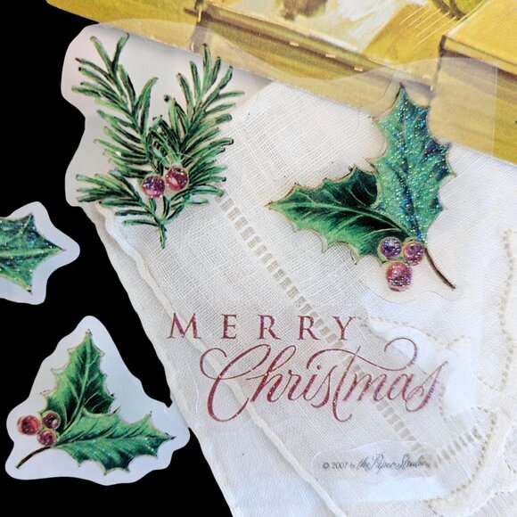 Instant Vintage Christmas Collection 1950s Hankie and Decor Bundle - Picture 4 of 13